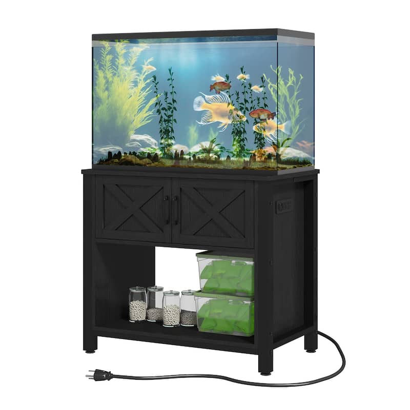 Aquarium Stand Cabinet 40-50/55-75 Gallon Fish Tank Stand with Power Outlets