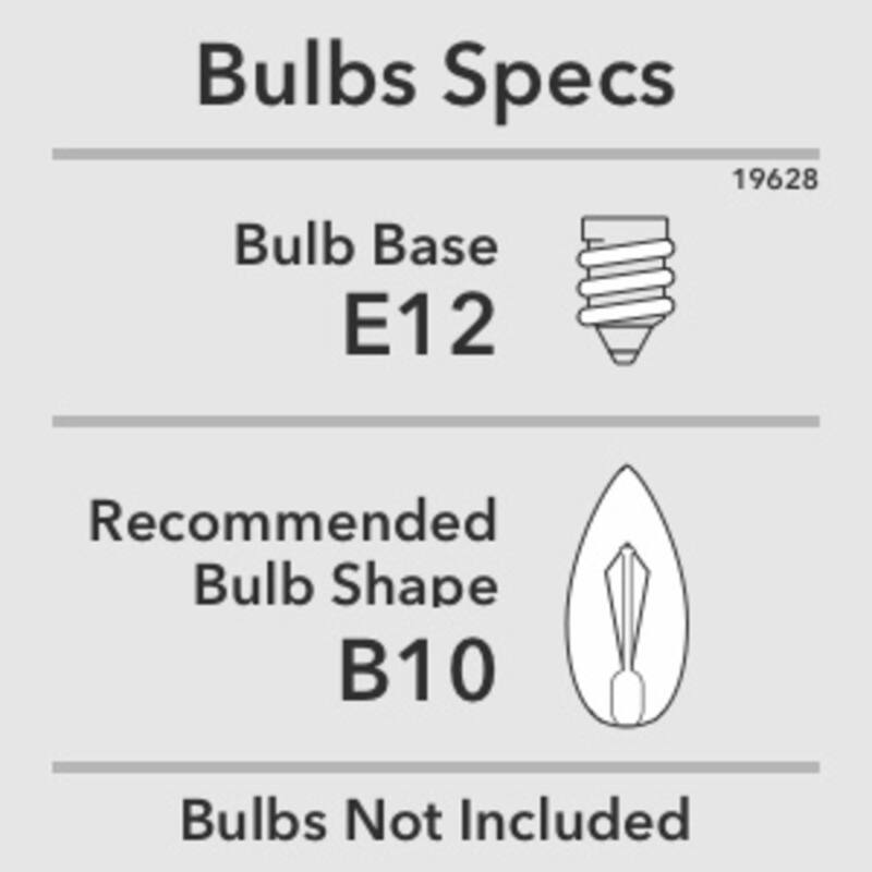 Hunter Bearden 4-Light Semi-Flush Chandelier, - Entry, Kitchen Table, Bedroom - Candle, Contemporary, Industrial, Geometric