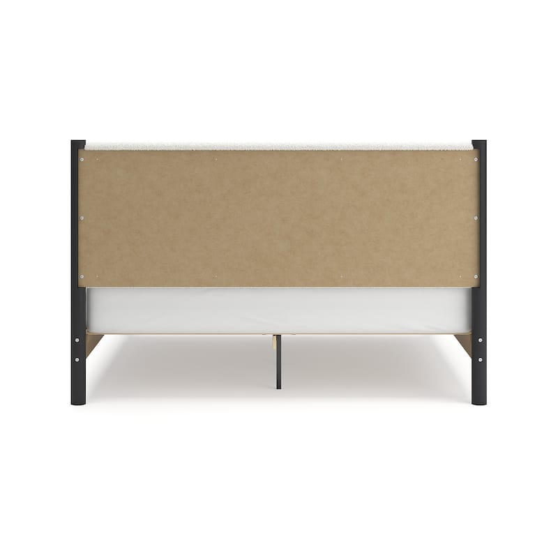 Signature Design by Ashley Cadmori Upholstered Panel Platform Bed