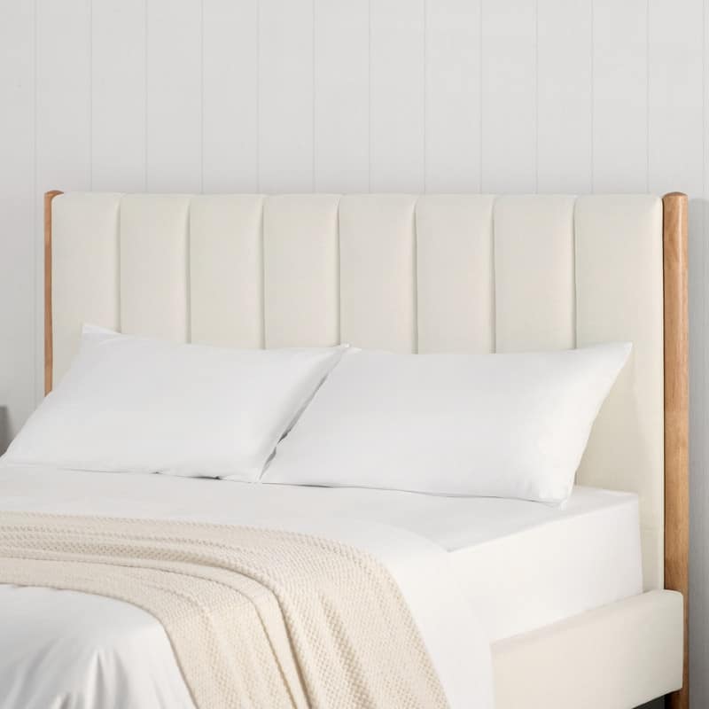 Spruce & Spring Camila Upholstered Platform Bed Frame with Headboard