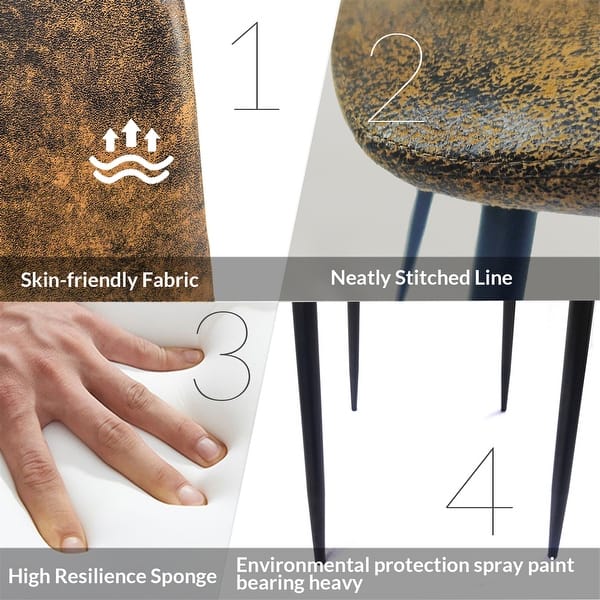 dimension image slide 4 of 5, Modern Dining Chairs Set of 4