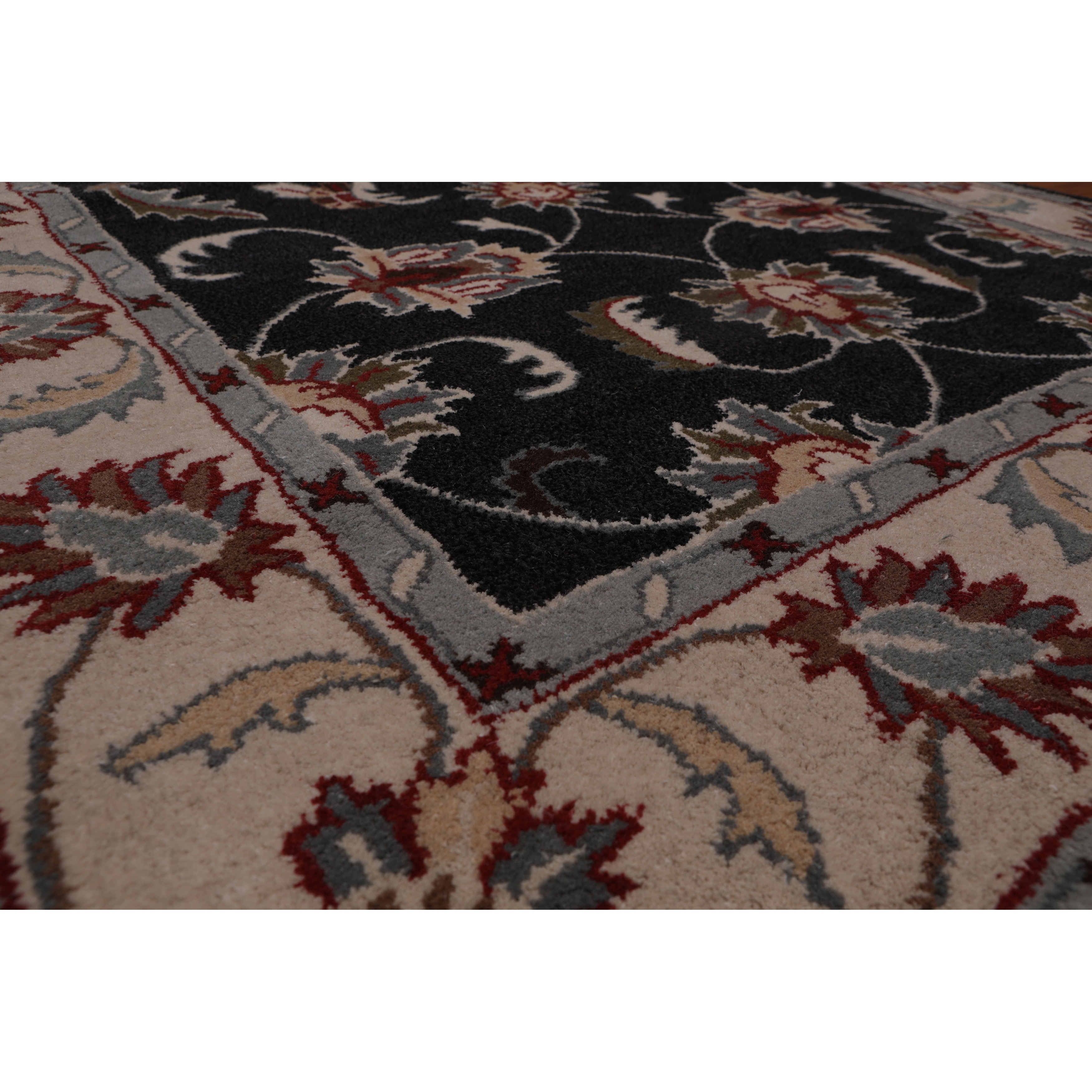 5 X8 Hand Tufted Wool Oriental Area Rug Charcoal Beige Color 5 X 8 On Sale Overstock 31310673