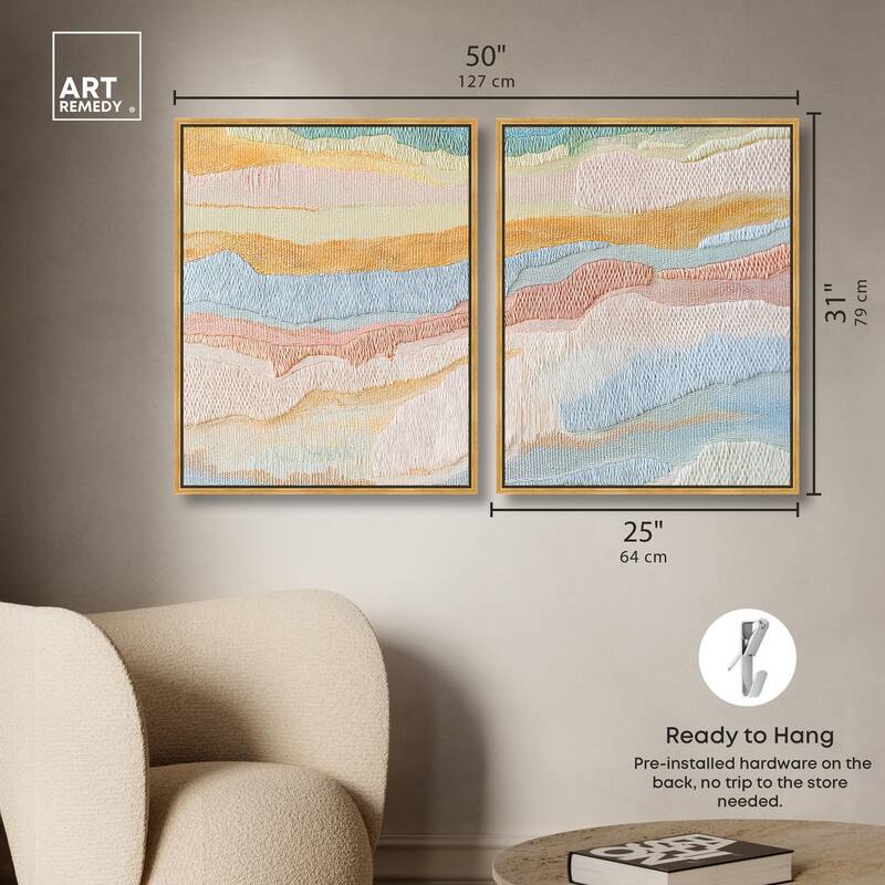 Morning Calm III Canvas Set of 2 by Art Remedy