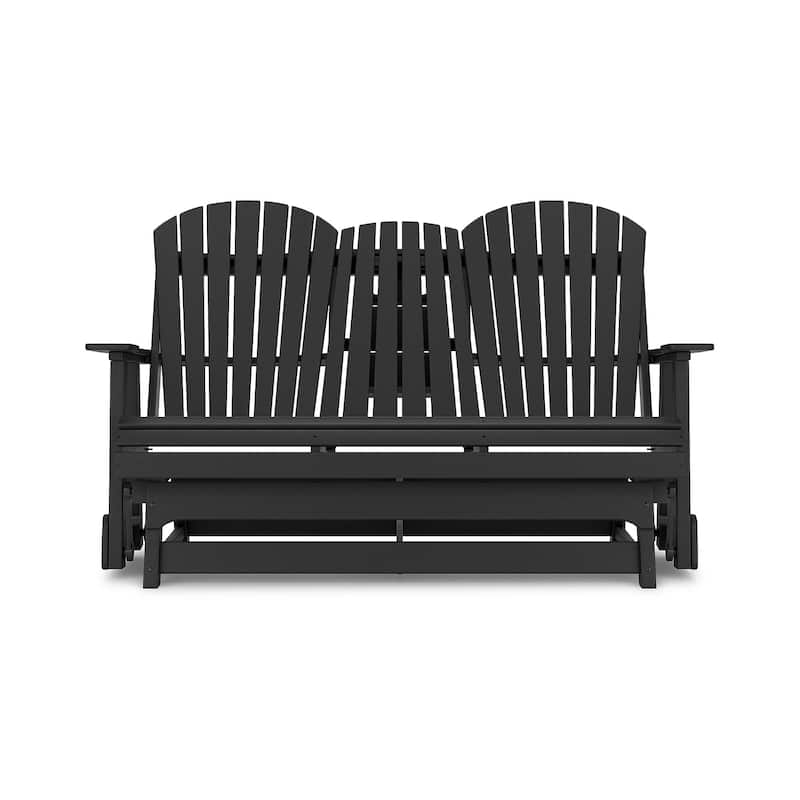 Signature Design by Ashley Hyland wave Outdoor Glider Loveseat - 67" W x 31.5" D x 41.75" H