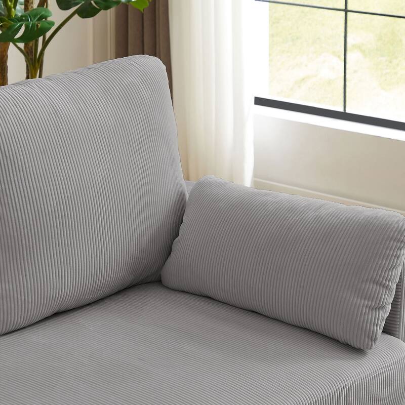 Modular Sectional Sofa Couch L Shaped With Chaise Storage Ottoman and Side Bags For Living Room