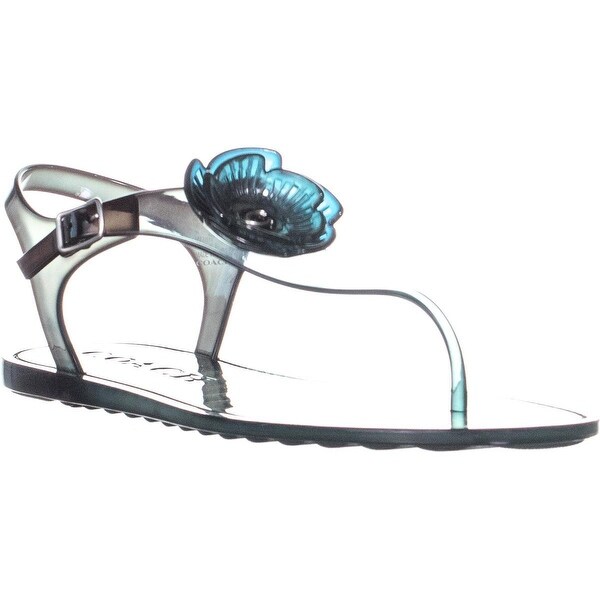 coach tea rose jelly sandals