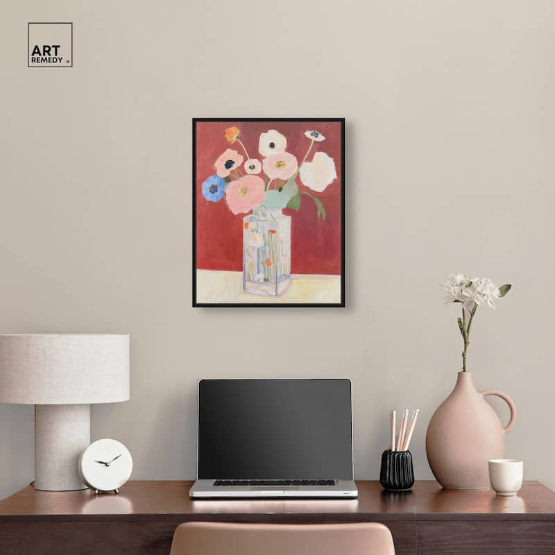 Anemones in a Vase I Canvas by Art Remedy