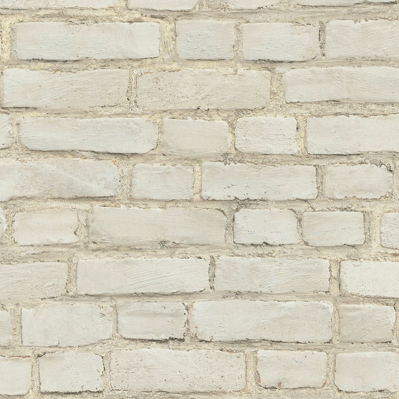 Galerie Wallcoverings Bricks and More Collection Coastal Brick Effect Matte Finish Vinyl on Non-woven Wallpaper Roll - 33-feet long x 21-inches wide - Beige