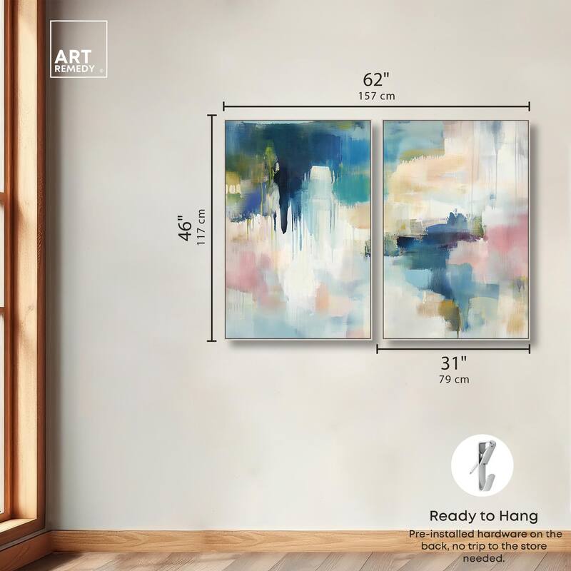 Pale Periwinkle II Canvas Set of 2 by Art Remedy