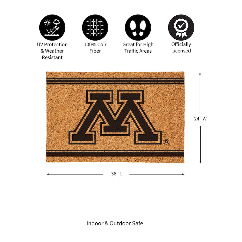 University of Minnesota Monochrome Indoor/Outdoor Coir Door Mat