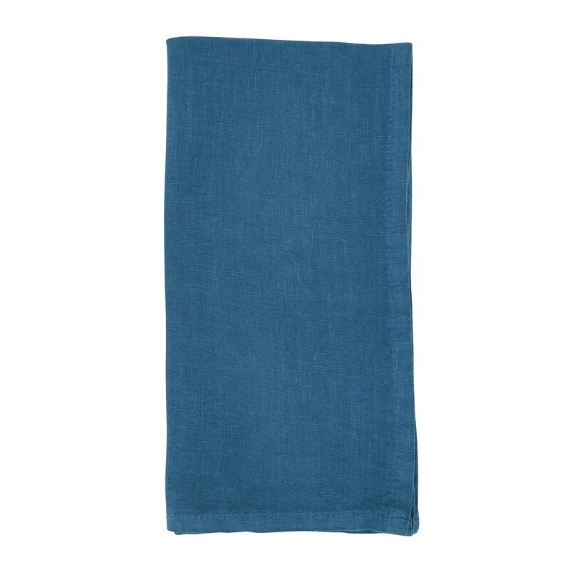 Luxe Linen Table Napkin (Set of 4) - Set of 4 - Ocean Blue.