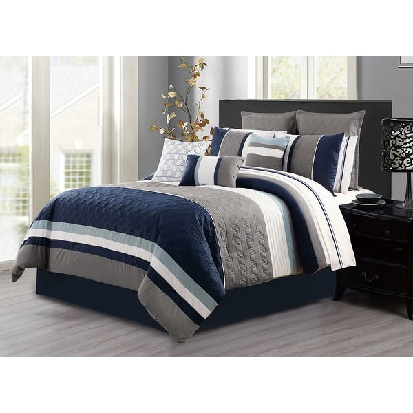 slide 2 of 3, Comforter 7 Piece Set Microfiber Queen Ryker