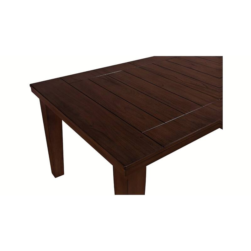 1pc Contemporary Style Dining Rectangular Table with18" Leaf Tapered Block Feet Finish Dining Room Solid Wood Wooden Fu