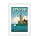 preview thumbnail 4 of 18, iCanvas "Chicago Poster" by IdeaStorm Studios White - 24x16x1