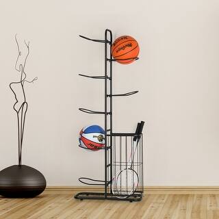 Ball Storage Rack with Basket - Bed Bath & Beyond - 40186546