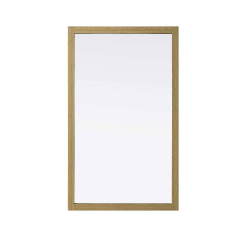 Solene Wooden Rectangle Mirror (60-72 x 36 in.) - Honey Brown - 60" x 36"