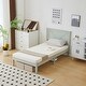 preview thumbnail 39 of 45, Twin Size Solid Wood Platform Bed Frame With Headboard White