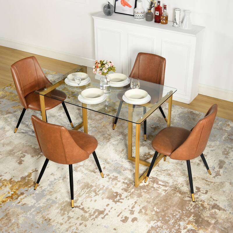 Homy Casa 55'' W Rectangular Transparency Dining Table