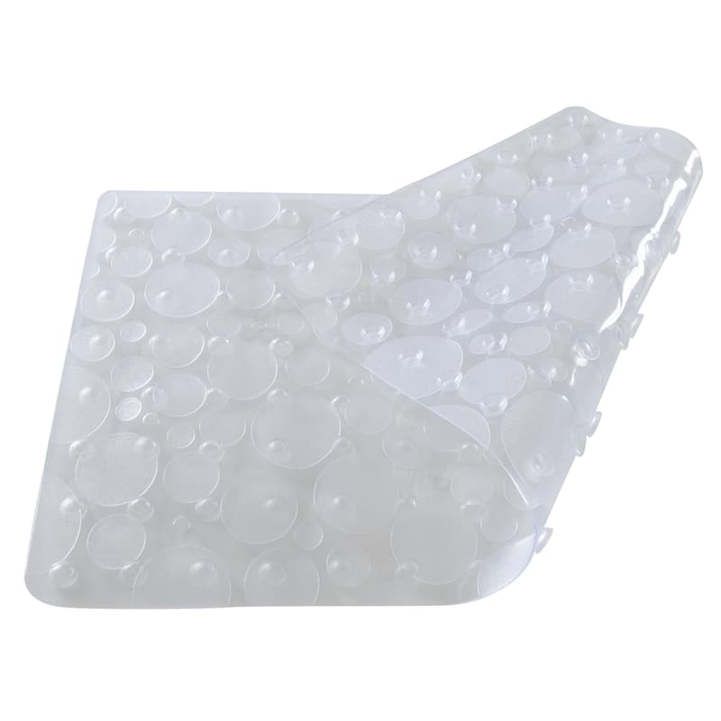 Bath Bliss Recycled PVC Non Slip Textured Bath Mat in Clear