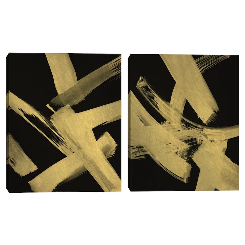 Gold Magic I, Gold Magic II by Susan Jill Canvas Art Prints