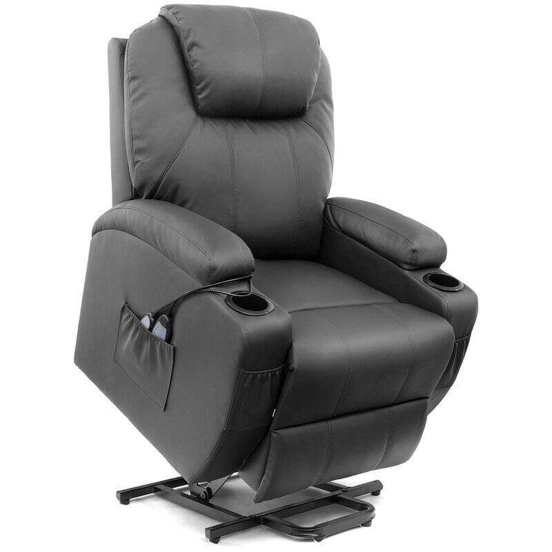 Furniwell Power Lift Recliner Chair for Elderly with Heat, Side Pocket, Living room