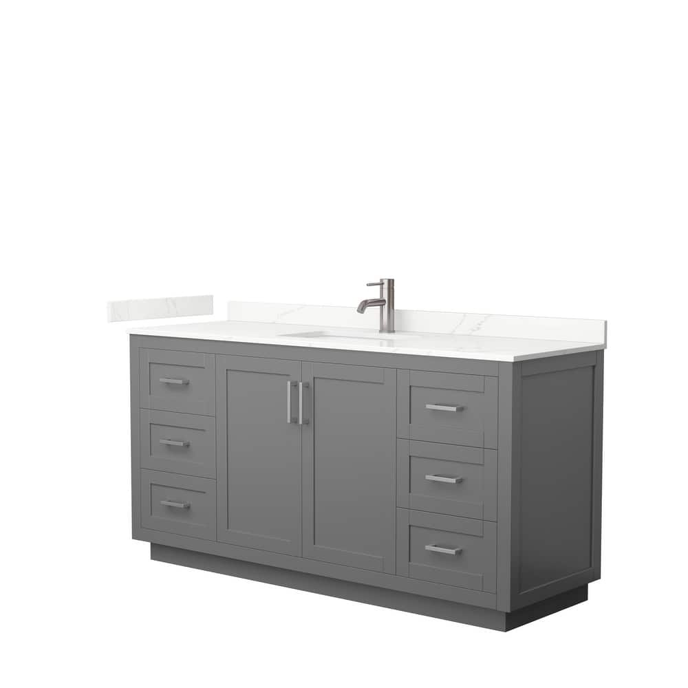 Miranda 66-inch Single Vanity, Quartz Top