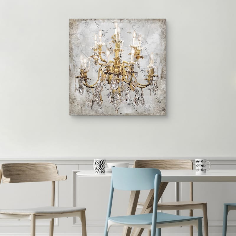 Crystal Luxe II Gold by Studio Arts Canvas Art Print