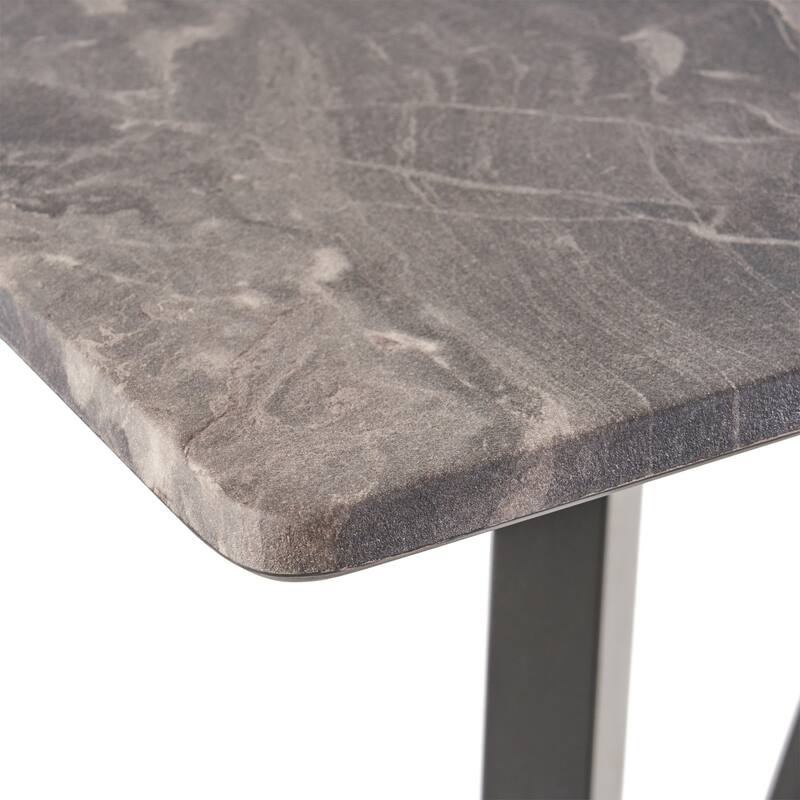 Modern Bar Height 42" Dining Table, Rubberwood Legs and Laminate Table Top
