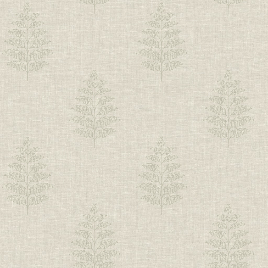 Chesapeake Frond Beige Leaf Wallpaper