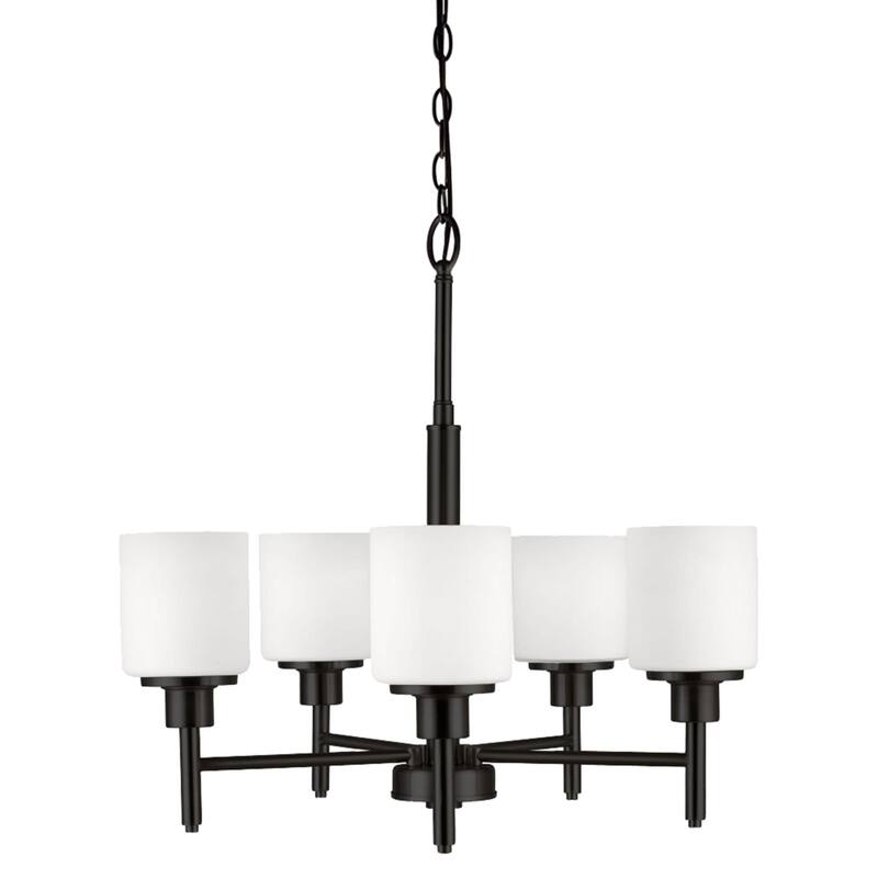 Design House 556639-BLK Aubrey 5 Light 25" Wide Chandelier - Matte Black