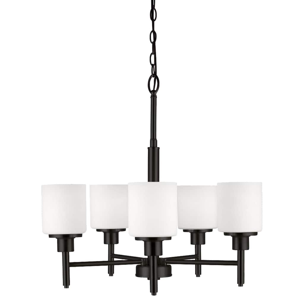 Design House 556639-BLK Aubrey 5 Light 25" Wide Chandelier