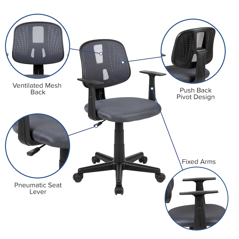 Pivot Back Mesh Swivel Task Office Chair