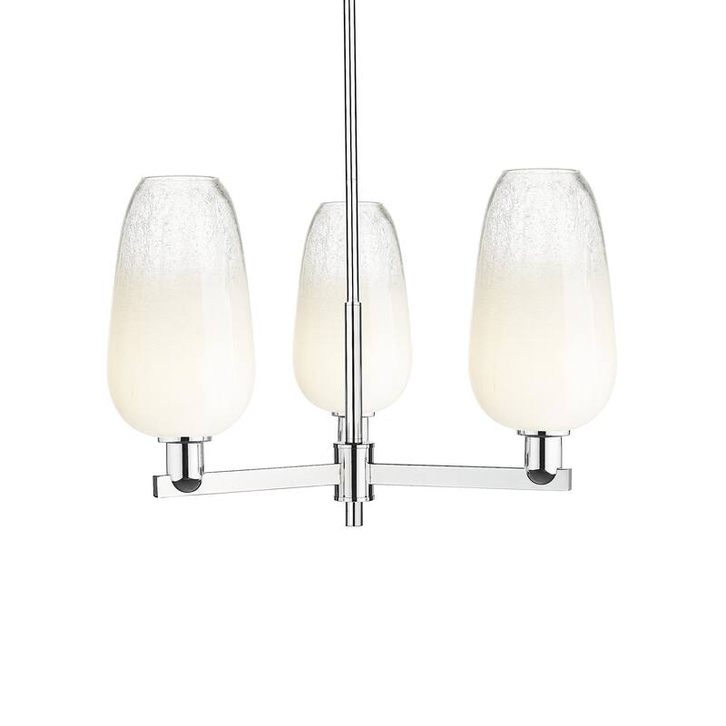 Innovations Lighting 716-3CR-17-18 Brookhaven Flute Chandelier - Polished Chrome / Opal