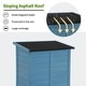 preview thumbnail 22 of 43, Mcombo Outdoor Wood Storage Cabinet, Small Size Garden Wooden Tool Shed with Double doors, Outside Tools Cabinet 0985CR