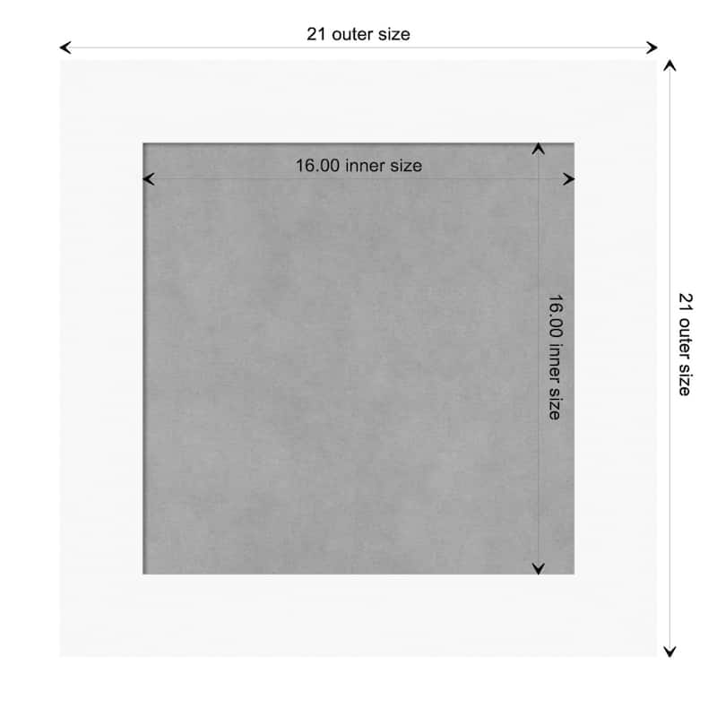 Amanti Art Basic White Framed Magnetic Board - Board Size 16x16