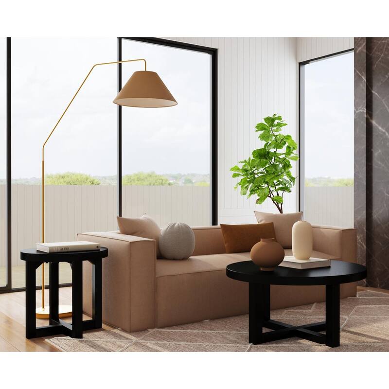Christie Wood Round Side Table by East at Main - 22x22x22