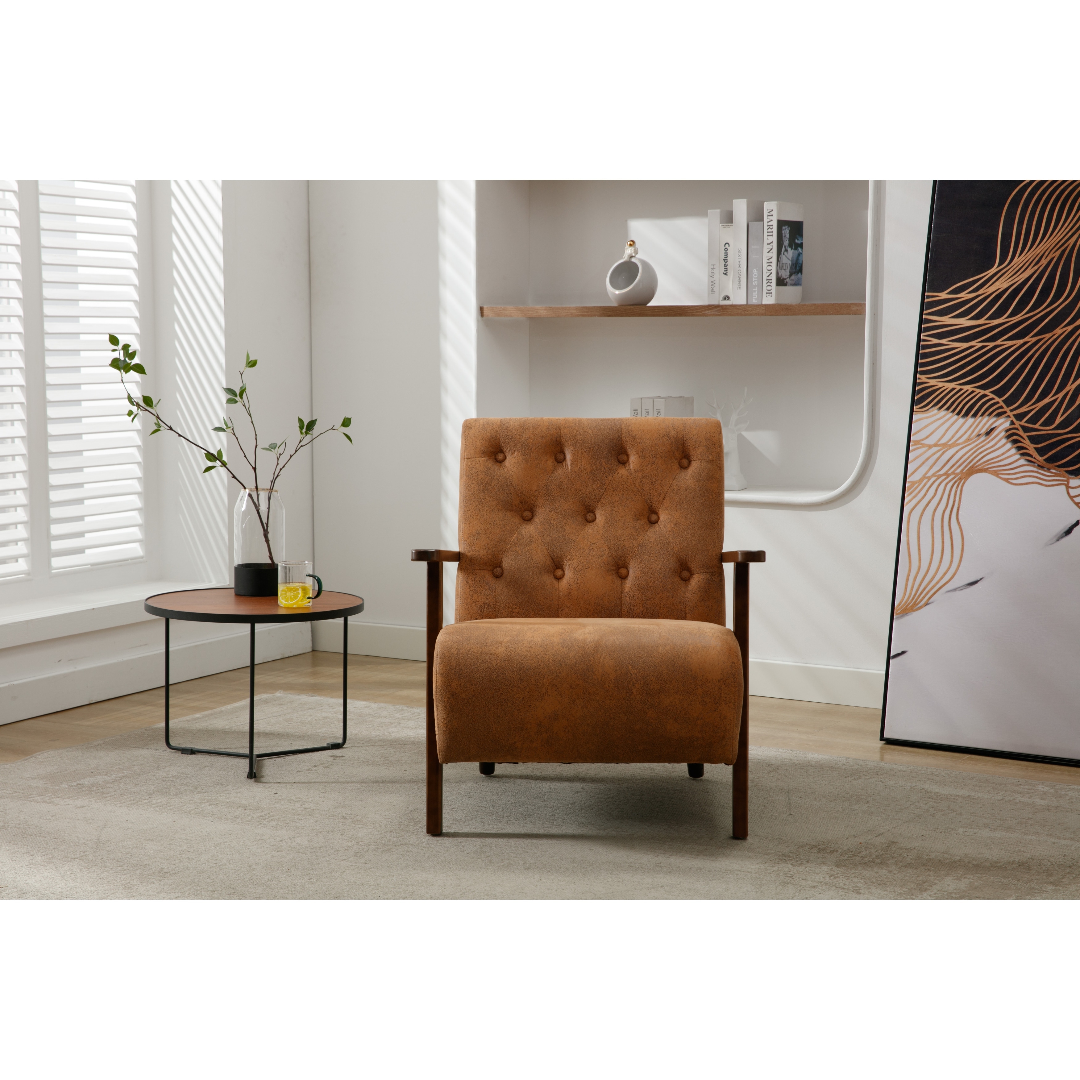 Wood frame chair with removable cushions store
