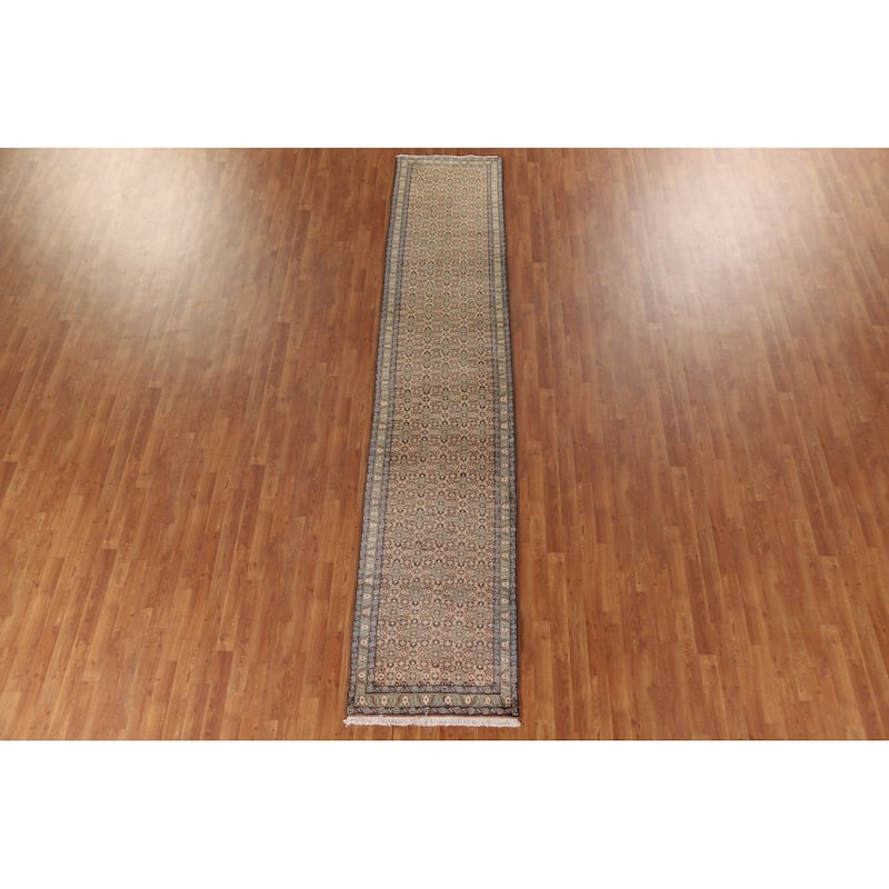 All-Over Mood Persian Vintage Runner Rug Hand-knotted Wool Carpet - 2'5"x 12'7"