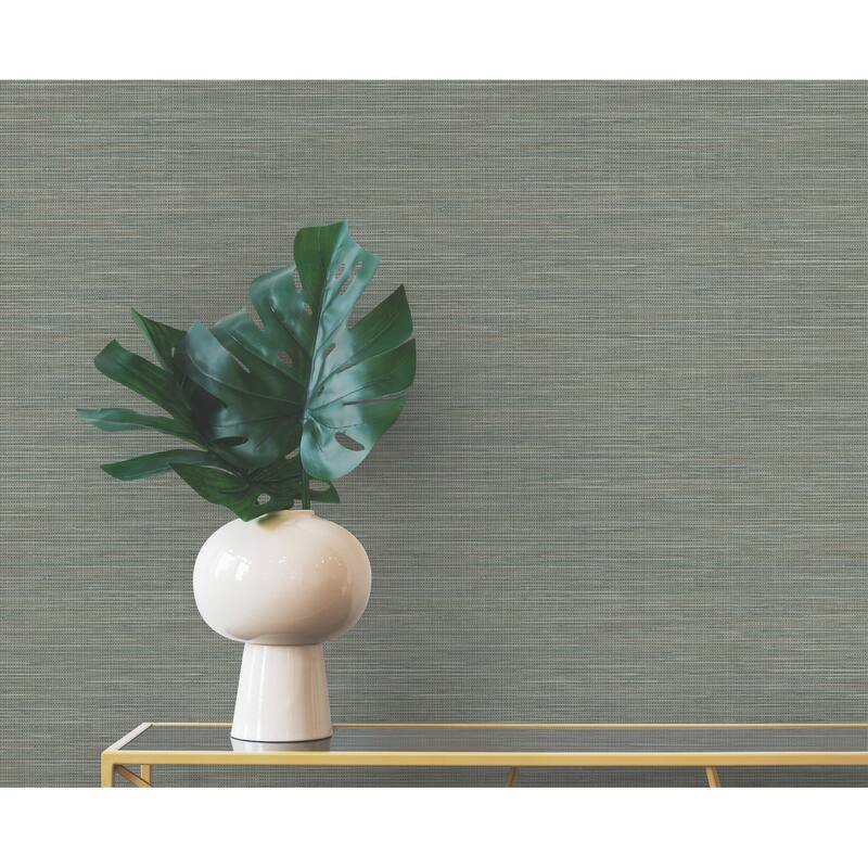 Winn Green Faux Grasscloth Wallpaper