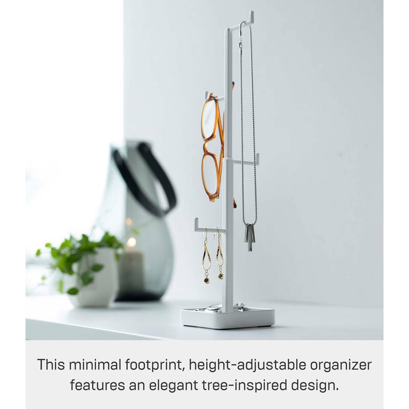 Yamazaki Home Tree Accessory Stand, Steel - L 3.54 x W 3.54 x H 16.14 inches