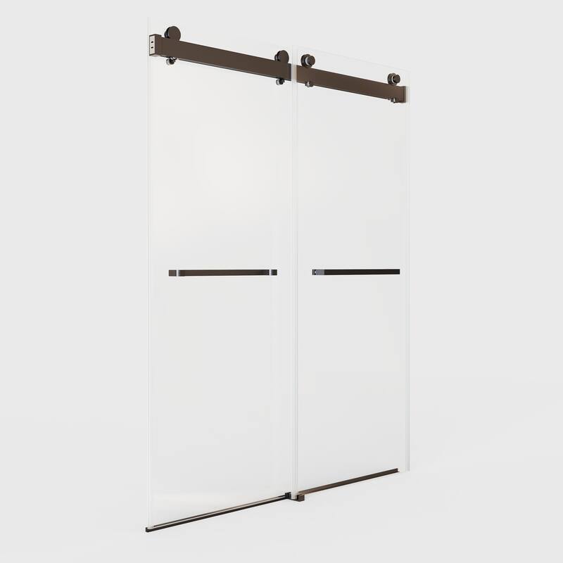 56"-60" x 76" Frameless Double Sliding Shower Door