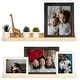 preview thumbnail 1 of 6, Rustic State Set of 2 Wall Mounted Shelves picture Ledge 24 Inch Natural Wood