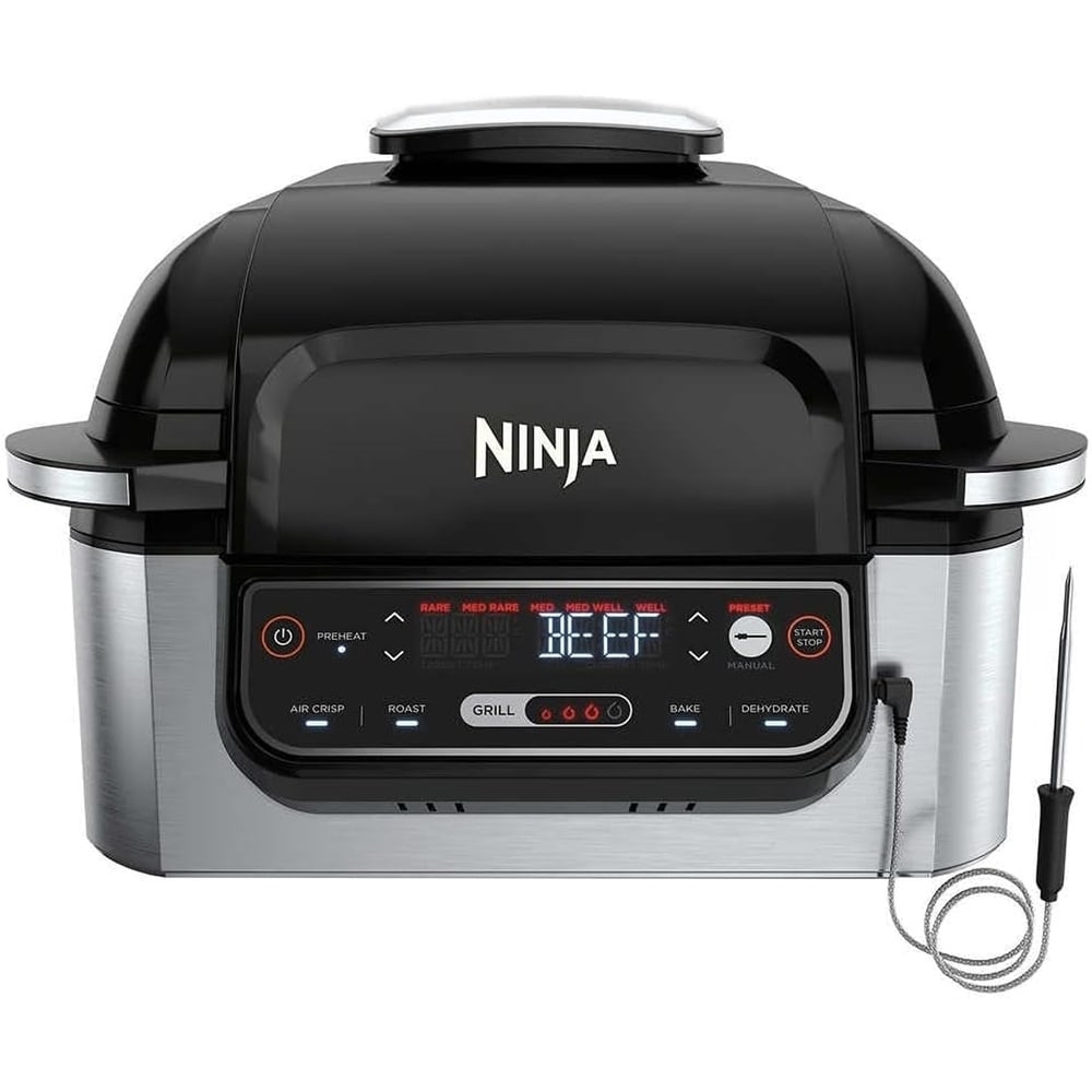 Ninja IG651 Foodi Smart XL Pro7-in-1 Indoor wGrill/Griddle Air Fry  Combo-PURPLE