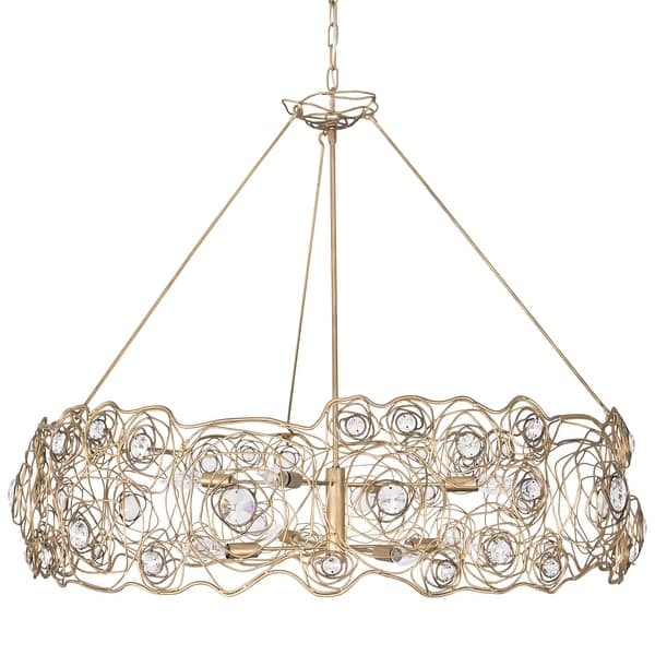 slide 2 of 6, Varaluz Ethereal Rose Chandelier - Havana Gold Ombre 40.25"W x 32"H