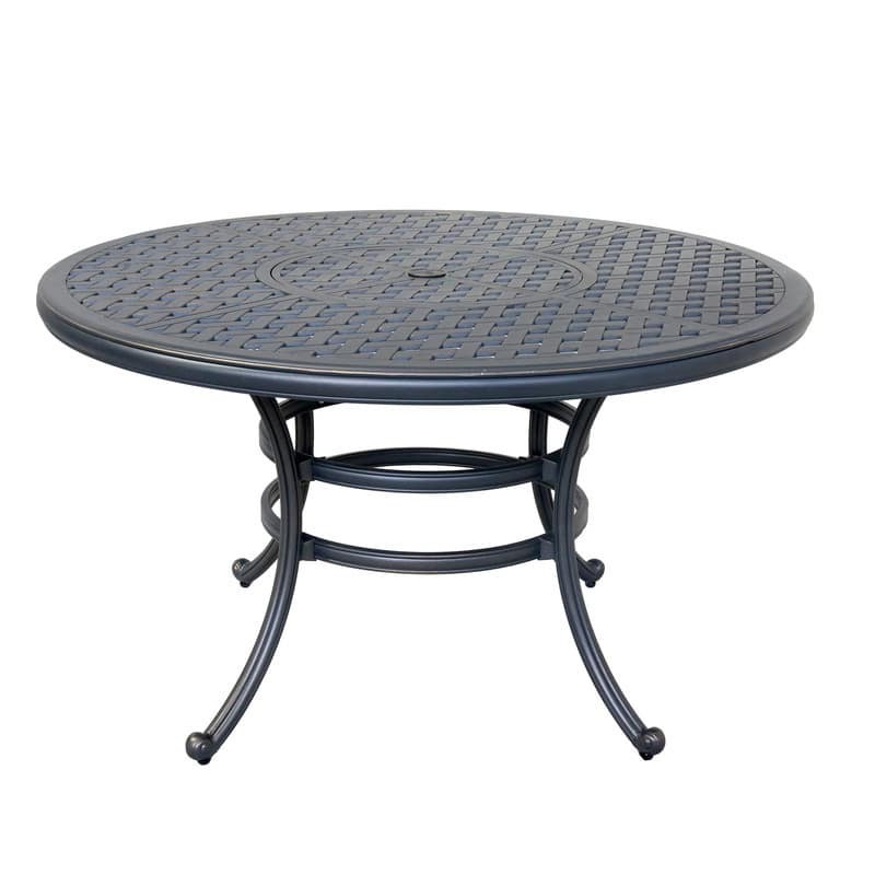 Ventura Cast Aluminum 5 Piece Round Dining Set with 4 Arm Chairs