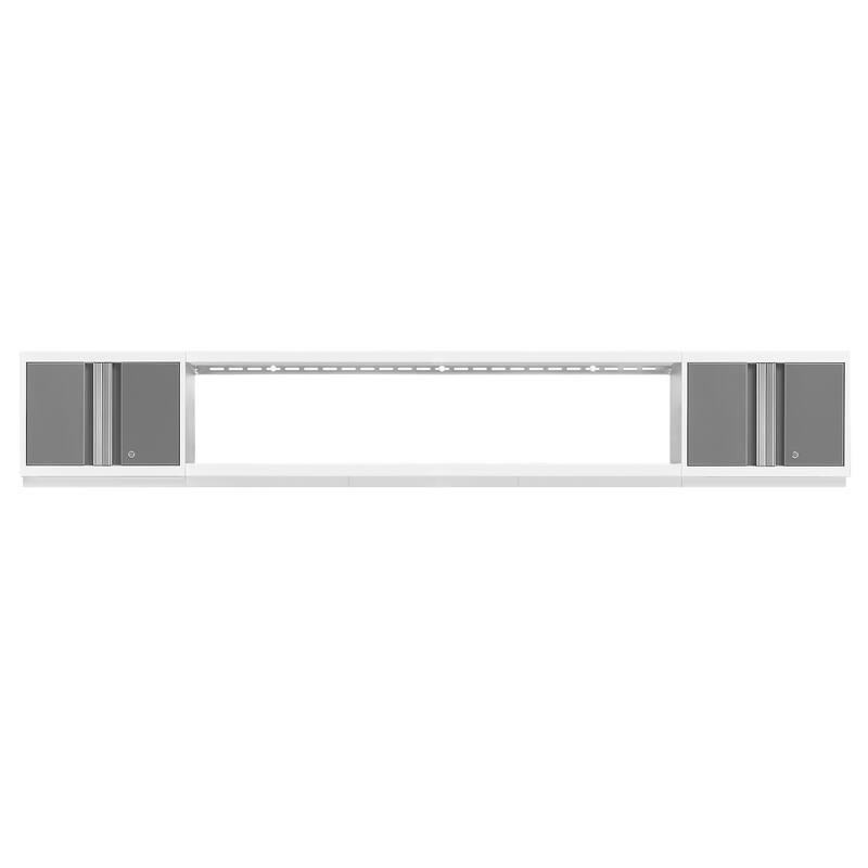 NewAge Products Bold Series 2-pc. Steel Garage Cabinet Set - Platinum