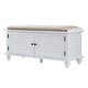 preview thumbnail 26 of 29, Maybelle Velvet Cushion Shutter Door Storage Bench by iNSPIRE Q Classic White