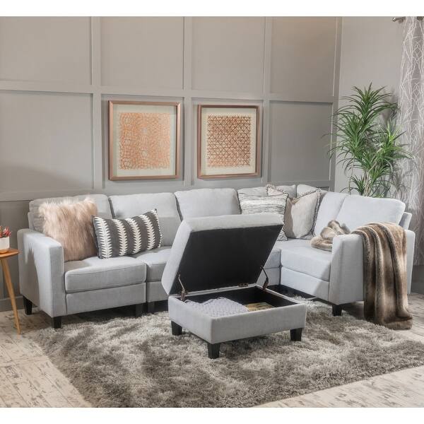 Shop Zahra 6 Piece Sofa Sectional With Storage Ottoman By