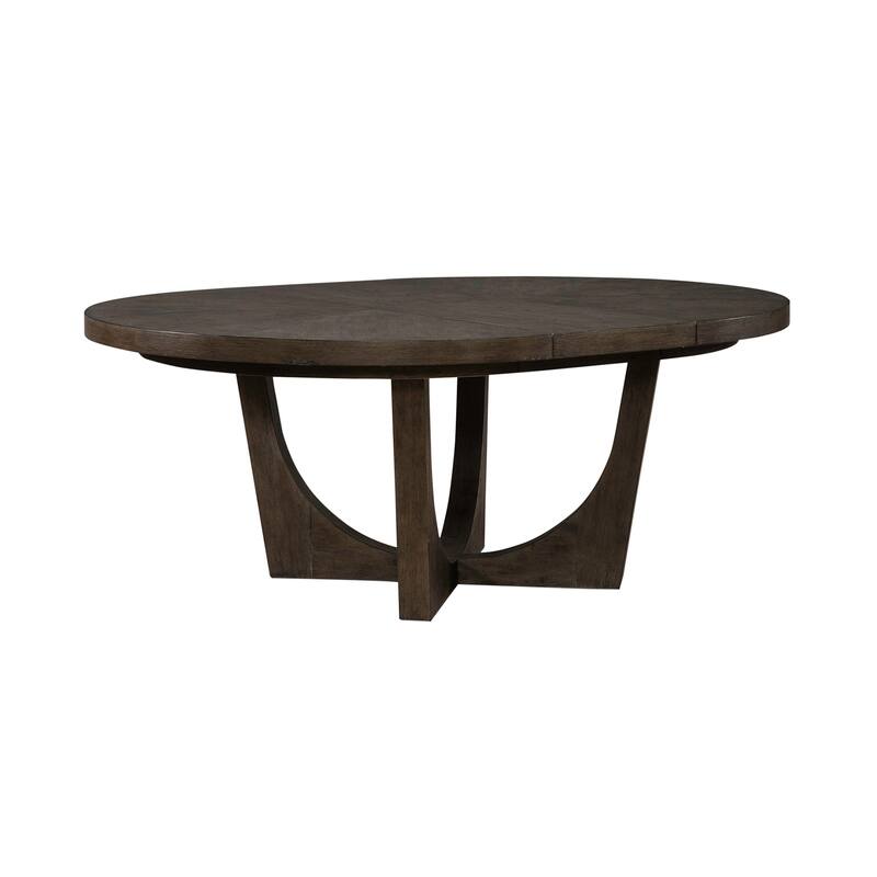 Cascade Falls Satin Espresso 5 Piece Pedestal Table Set with Chairs
