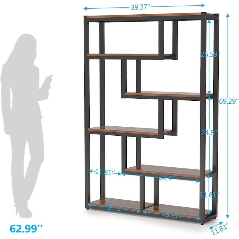 6 Tier Industrial Book Shelves